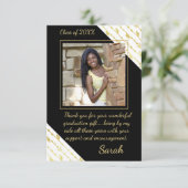 Afroamerikanisches Foto Vielen Dank Dankeskarte (Stehend Vorderseite)