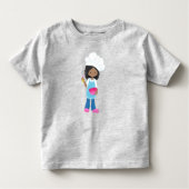 Afroamerikanisches Mädchen, Backen, Bäcker, Kondit Kleinkind T-shirt (Vorderseite)
