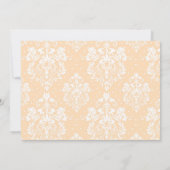 Afroamerikanisches Mädchen Erste Kommune Damask Einladung (Rückseite)