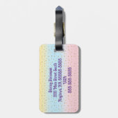 Afroamerikanisches Mädchengepäck Gepäckanhänger (Rückseite vertikal)