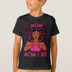 Afroamerikanisches Mütterleben Schwarze Frau Glück T-Shirt