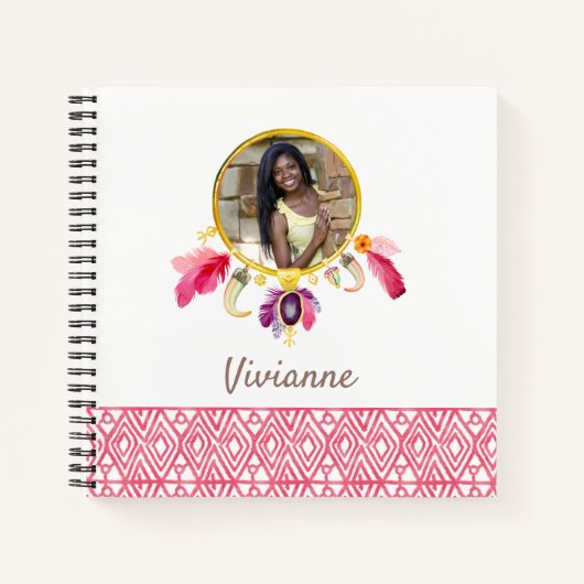 Afroamerikanisches Personalisiert-Spiral-Notebook Notizblock (Vorderseite)