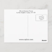 Afroamerikanisches Portrait Postkarte (Rückseite)