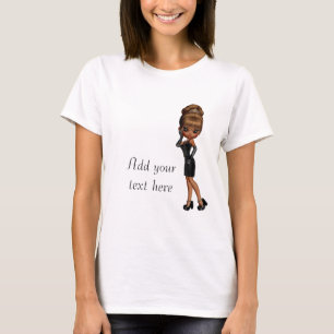 Afroamerikanisches Prinzessin-Diva individuell ges T-Shirt