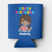 Afroamerikanisches Schwimmbad Party Geburtstag Dosenkühler (Vorderseite)