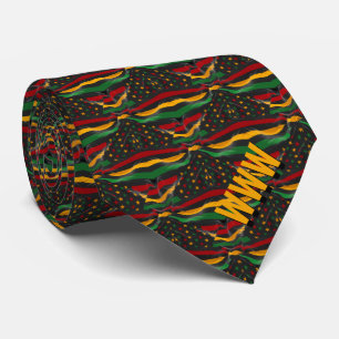 Afroamerikanisches Sterne und Streifen Monogramm Krawatte