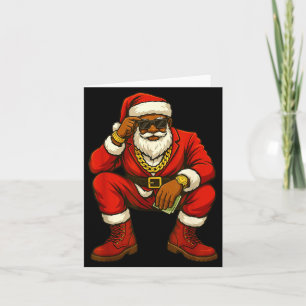 Afroamerikanisches Weihnachten Lustiger Afroamerik Karte