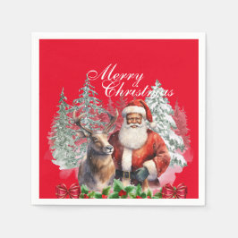 Afroamerikanisches Weihnachtsbuch Napkins Serviette