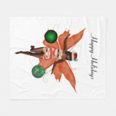 Afroamerikanisches Weihnachtsgebäck Fleece Blanket (Vorderseite (Horizontal))