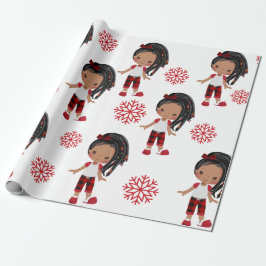 Afroamerikanisches Weihnachtsgeschenk-Wrap-Paper Geschenkpapier