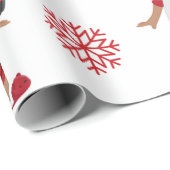 Afroamerikanisches Weihnachtsgeschenk-Wrap-Paper Geschenkpapier (Rolleneckpunkt)