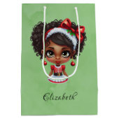 Afroamerikanisches Weihnachtskleid Mittlere Geschenktüte (Rückseite)