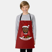 Afroamerikanisches Weihnachtsmädchen mit kurzen Ha Schürze (Getragen)