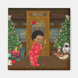 Afroamerikanisches Weihnachtsmagnet Magnet