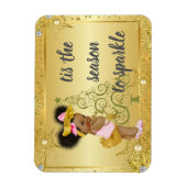 Afroamerikanisches Weihnachtsmagnet Magnet (Vertikal)