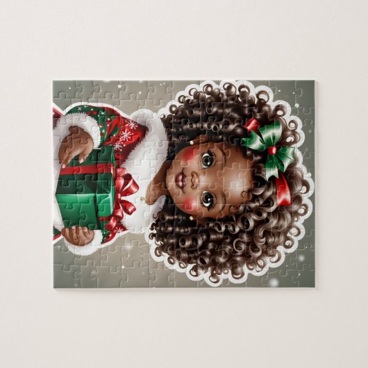 Afroamerikanisches Weihnachtspuzzle Puzzle (Horizontal)