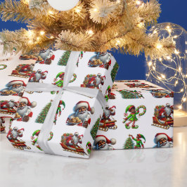 Afroamerikanisches Weihnachtswrapping Paper Geschenkpapier