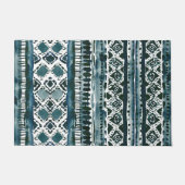 AFROBEAT Indigo Tribal Boho Fußmatte (Vorderseite)