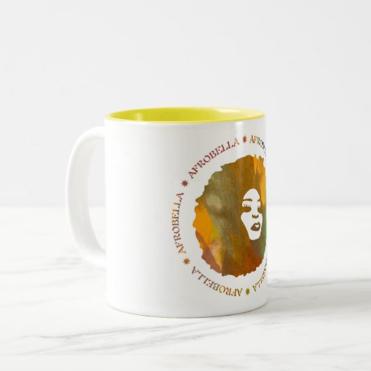 Afrobella Kaffee-Tasse Zweifarbige Tasse (Vorderseite Links)