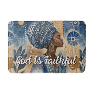 Afrobohemian Adire-Stoffästhetik, Wasserfarbe Badematte