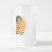 AfroBoy! Mattglas Bierglas (Vorderseite Links)