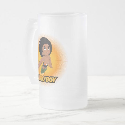 AfroBoy! Mattglas Bierglas (Vorderseite Links)