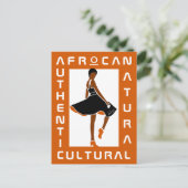 AFRoCA ist Afro plus Afrika Hübsch Schwarze Frau Postkarte (Stehend Vorderseite)