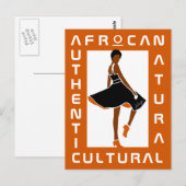 AFRoCA ist Afro plus Afrika Hübsch Schwarze Frau Postkarte (Vorne/Hinten)