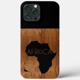 AFRoCA MALE Afro plus Africa Wood Grain Look Case-Mate iPhone Hülle