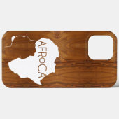 AFRoCA MALE Afro plus Africa Wood Grain Look Case-Mate iPhone Hülle (Rückseite (Horizontal))