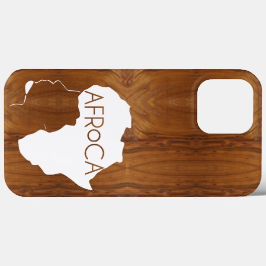 AFRoCA MALE Afro plus Africa Wood Grain Look Case-Mate iPhone Hülle (Rückseite (Horizontal))