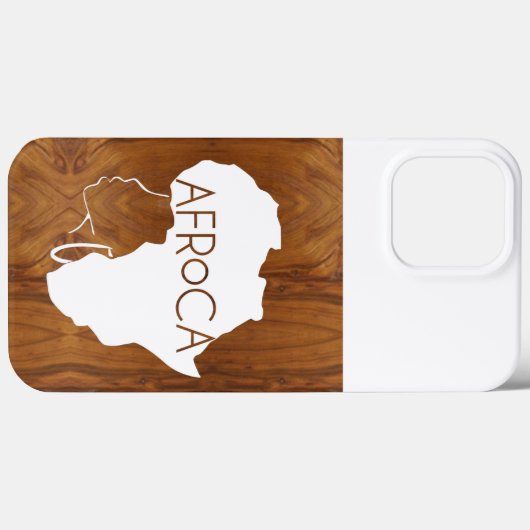AFRoCA Weibliche Afro plus Afrika Holzkörner-Look Case-Mate iPhone Hülle (Rückseite (Horizontal))