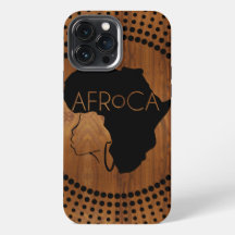 AFRoCA Weibliche Afro plus Afrika Holzkörner-Look