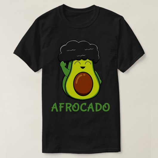 Afrocado Funny Avocado Afro Guacamole T-Shirt (Design vorne)