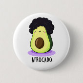 Afrocado Funny Avocado mit Afro Puff Button (Vorderseite)