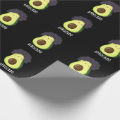 Afrocado Funny Avocado mit Afro Puff Dark BG Geschenkpapier (Ecke)