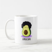 Afrocado Funny Avocado mit Afro Puff Kaffeetasse (Links)