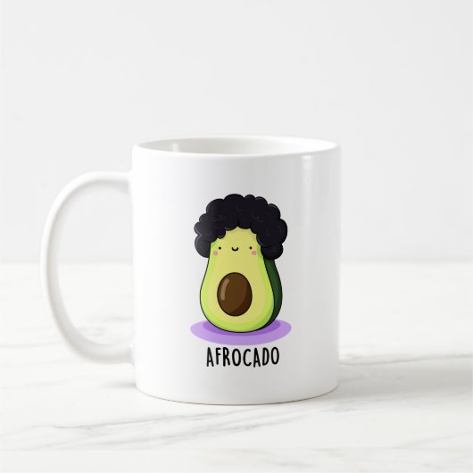 Afrocado Funny Avocado mit Afro Puff Kaffeetasse (Links)
