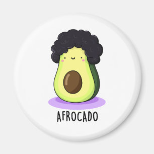 Afrocado Funny Avocado mit Afro Puff Magnet