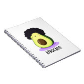 Afrocado Funny Avocado mit Afro Puff Notizblock (Rechte Seite)