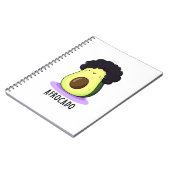 Afrocado Funny Avocado mit Afro Puff Notizblock (Linke Seite)
