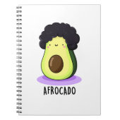 Afrocado Funny Avocado mit Afro Puff Notizblock (Vorderseite)