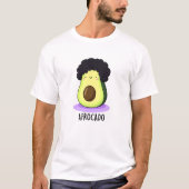 Afrocado Funny Avocado mit Afro Puff T-Shirt (Vorderseite)