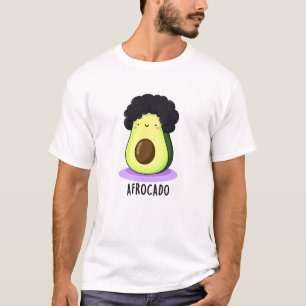 Afrocado Funny Avocado mit Afro Puff T-Shirt