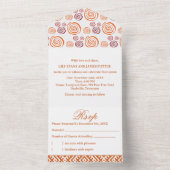 Afrocentric Abstract Pattern African Print Wedding All In One Einladung (Innen Boden)