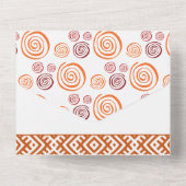 Afrocentric Abstract Pattern African Print Wedding All In One Einladung (Rückseite)