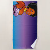 Afrocentric Beach Handtuch (Vorderseite)