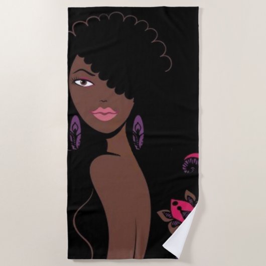 Afrocentric Beach Handtuch (Vorderseite)