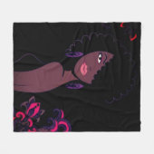 Afrocentric Beauty Blanket Fleecedecke (Vorderseite (Horizontal))