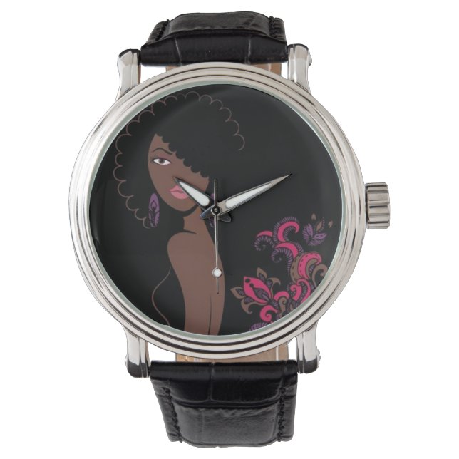 Afrocentric Beauty Watch Armbanduhr (Vorderseite)